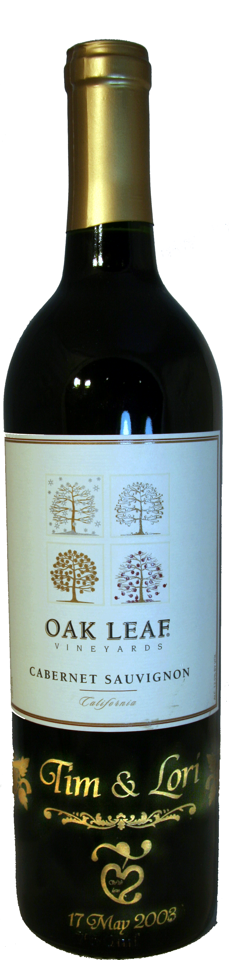 Laser Engraved Wine Bottle