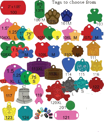 Tag Types, Shapes, and Codes