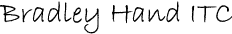 Sample of ITC Bradley Hand Font