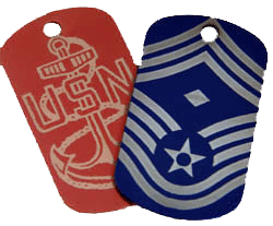 UCN and Air Force MSG Engraved Tags